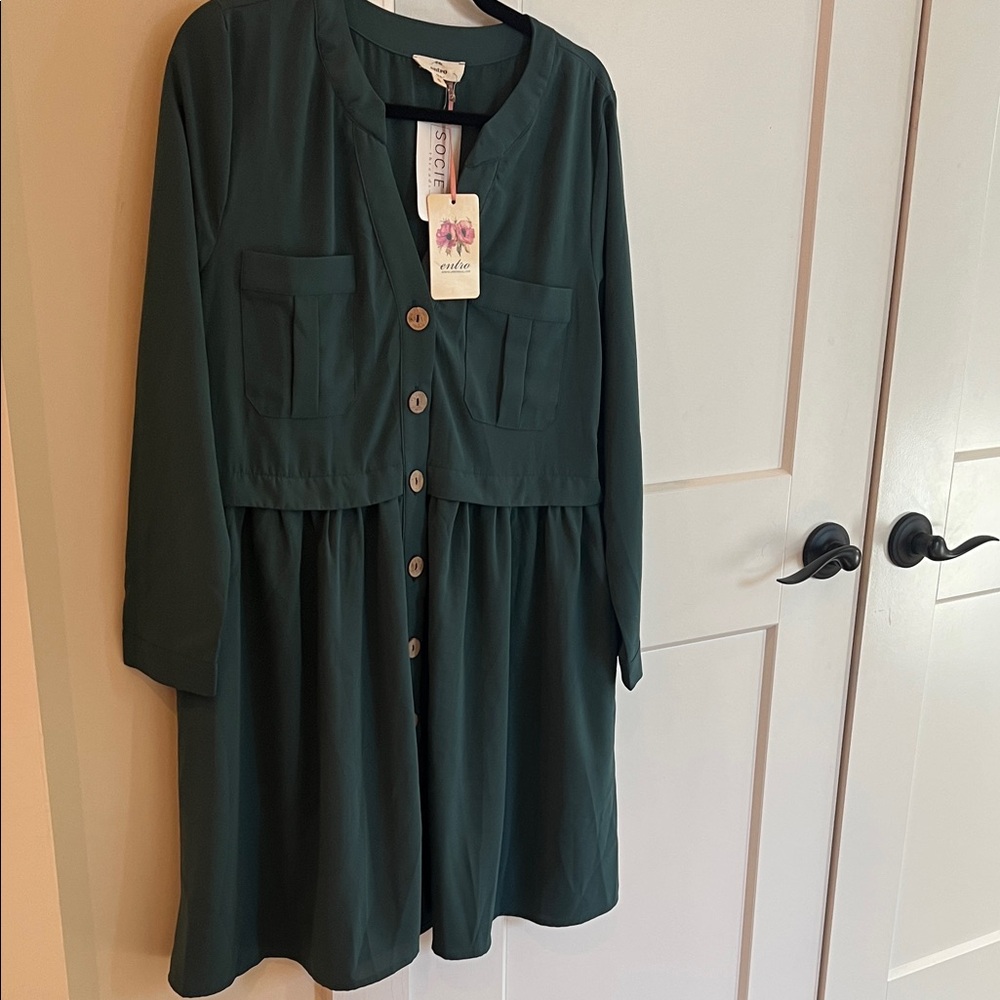 Entro Teal Blouse